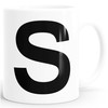 MoonWorks Coffee Cup Letter Arial Bold Glossy Coffee Cup Tea