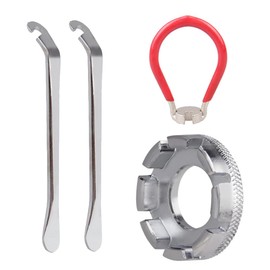 Spoke Wrench Bike Spoke Tool Kit Nickel Plated Process Tool Steel Bicycle Universal Adjuster Repair Tool Tire Lever