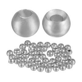 TIXIPEM 2mm Dia Tungsten Beads for Fly Tying [50PCS] - Slotted Head Ball for Tackle Craft & Fishing - [#18-20 - Tungsten Color] Sink Deeper Faster Tapered Hole Fly Fishing Materials