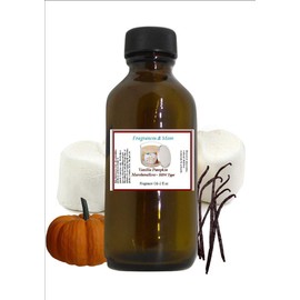 Fragrances & More Vanilla Pumpkin Marshmallow Fragrance Oil | for Soap Making| Candle Making| for Use with Diffusers| Add to Bath & Body Products| Home and Office Scents| 2 oz Amber Glass Bottle