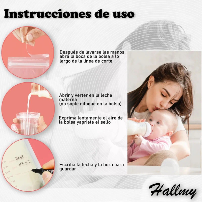 200 Piezas Bolsas Para Leche Materna Bolsas De Lactancia