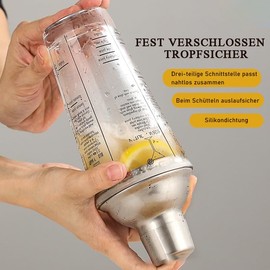 Wikimo Stainless Steel Cocktail Shaker with Bar Accessories (A - 400 ml)