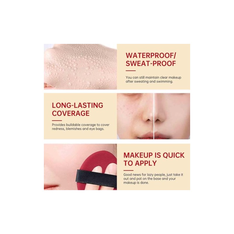 Base de Maquillaje Red Cushion, Air Cushion CC Cream, Super