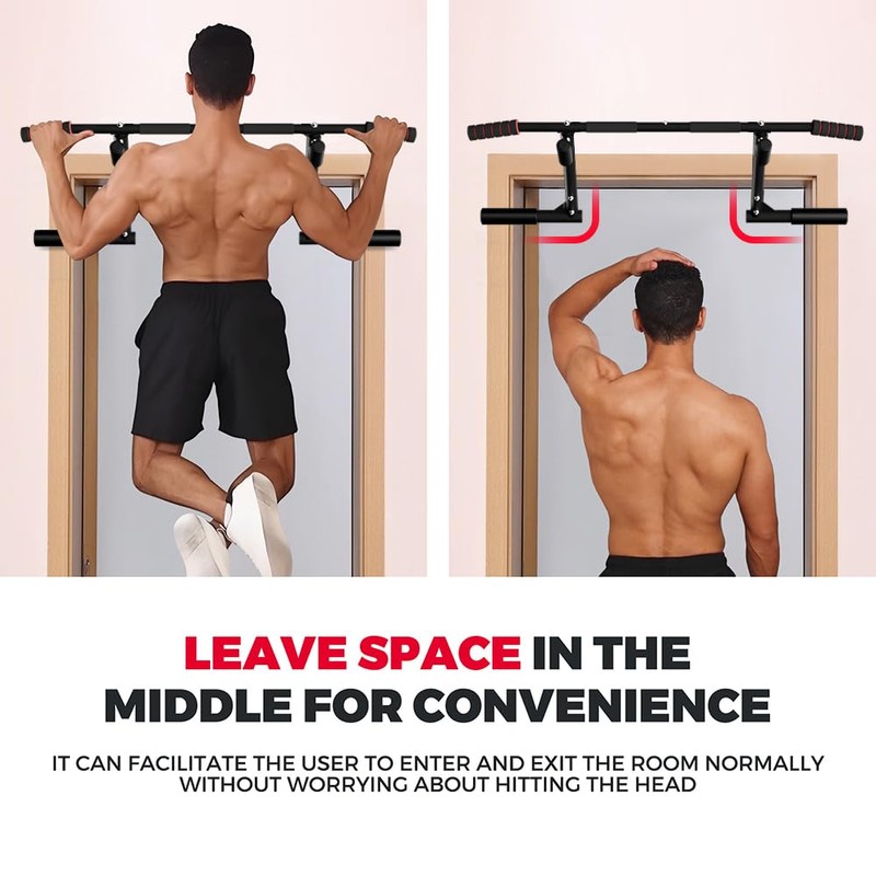 ONETWOFIT 2025 Upgrade Multi-Grip Pull Up Bar for Doorway -