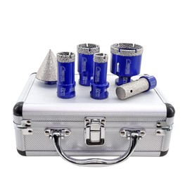 SHDIATOOL Tile Diamond Drill Bits Set,Porcelain Hole Saw, Cutter for Marble Ceramic Granite 6pieces(20/25/35/50/20MM/2 inch)
