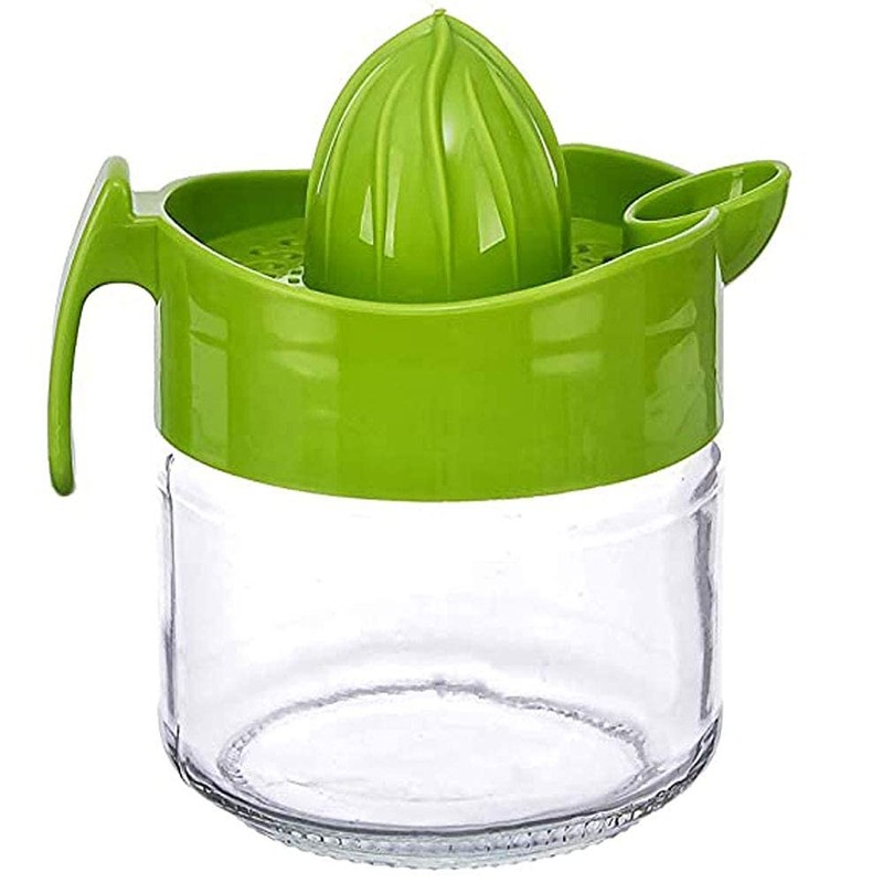 Glass Manual Fruit Juicer Lemon Lime Orange Citrus Squeezer Hand