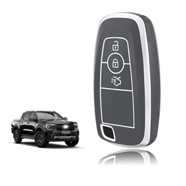 TOOMUME Key Cover TPU Car Key Case Fits Ford Ranger Raptor Mondeo Mustang Edge Ecosport Custom Kuga Fiesta Focus Transit S-Max Key Cover Protection Key Case - Smart Key