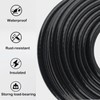 WRFDEC 100Ft 1/4" Black Vinyl Coated Wire Rope,7x19 Strand Aircraft