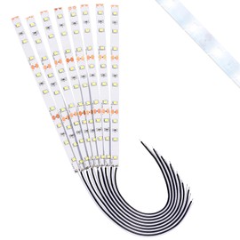 Lyeteung 8 PCS 150mm 12V - 18V Pre Wired Strip, 2835 SMD LED Model Railway LED Lighting, White