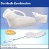 Unisex 800ml White Travel Urinal with Attachment and Urine Bottle