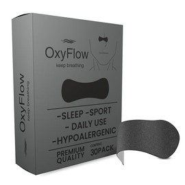 OxyFlow - 30 Tiras Nasales Para Respirar Mejor, Nose Strips, Tiras Nasales Deportivas, Nasal Strips For Breathing, Bandas Nasales Antironquidos,...   
