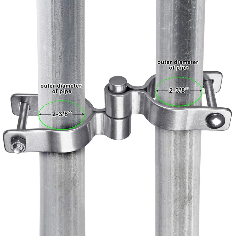 Insaga 2 Pack 2-3/8'' Chain Link Fence Gate Post Hinge,