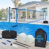 Pool Volleyball Net Set for Inground/Above Ground Pools with Sand-Filled