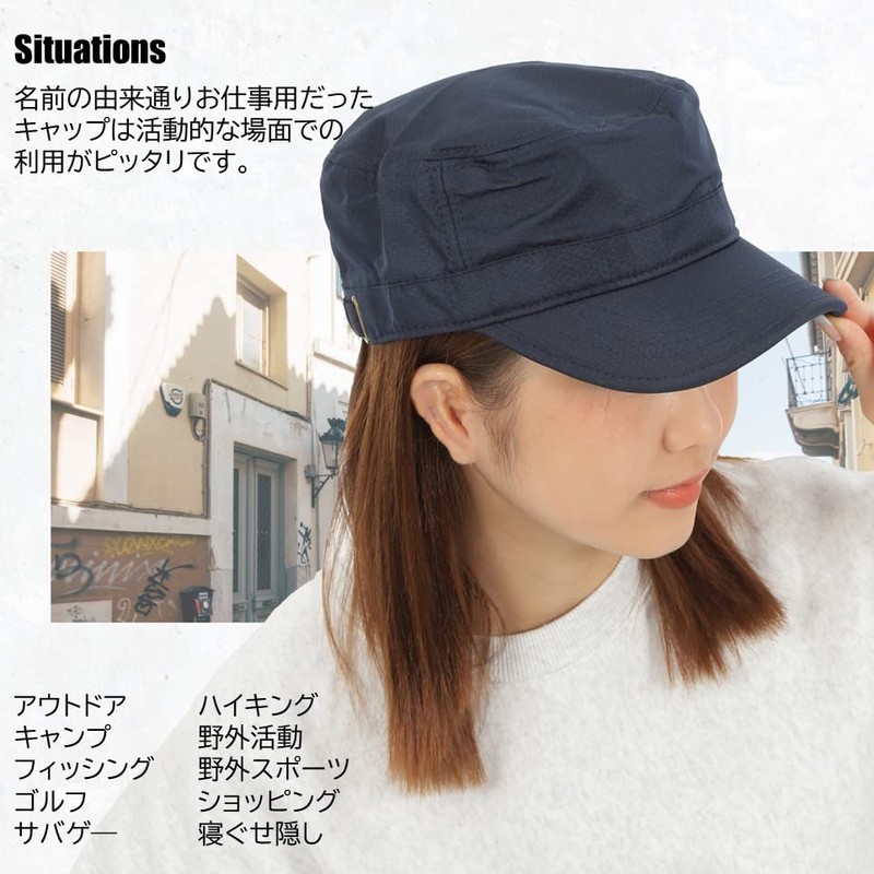 Airrail Work Cap, Dry Military Cap, Unisex, Polyester, Adjustable Size,