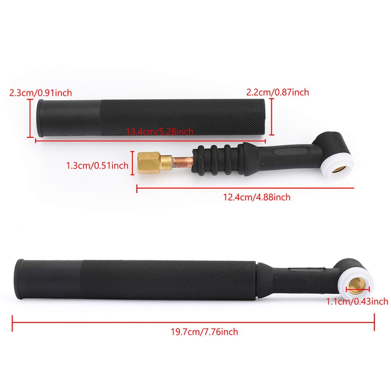 Artudatech WP-9F TIG Welding Torch Head Body Flexible Air-Cooled 125A