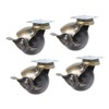 4 Pack, Youngine Antique Ball Caster Wheels with Brake, Plate