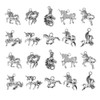LiQunSweet 100Pcs 10 Style Horse Charms Dangle Mythical Unicorn Animal