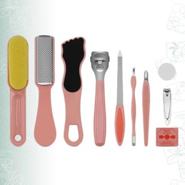 Baluue Portable Foot File and Nail Grinder Set 10pc Pedicure Tool Kit for Women Gentle Foot File for Home Use