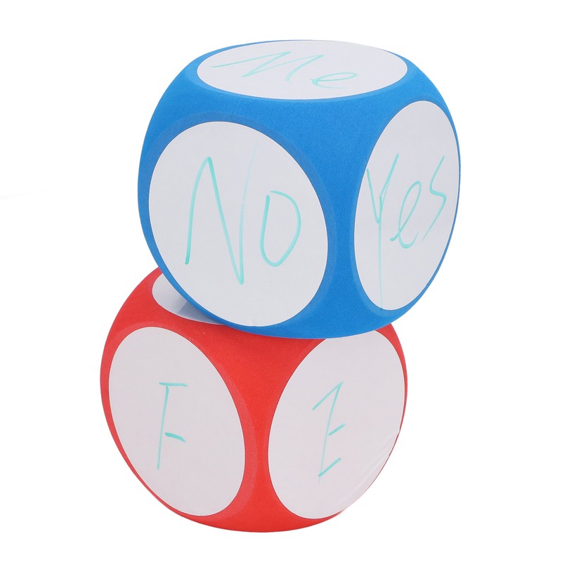 2pcs Dry Erase Dice Set Write On Wipe Off Dry