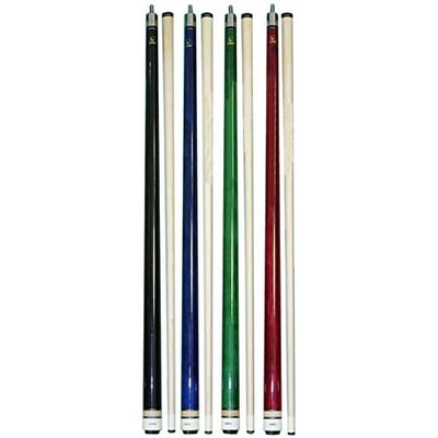 ASKA Set of Wrapless 2-Piece Billiard Pool Cue Sticks L3, 58" Hard Rock Canadian Maple, 13mm Hard Le Pro Tip, Mixed Weights and Colors