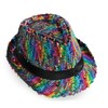 KarnevalsTeufel Trilby Party Hat Disco Hat Summer Hat Reversible Sequins