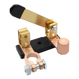 Jiozermi 12V 24V Battery Disconnect Switch, Top Post Knife Blade Master Switch for Car, Marine, Boat, Truck, RV(Vertical)