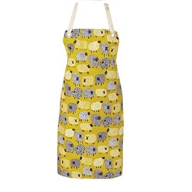 Ulster Weavers Unisex Dotty Sheep Yellow PVC Apron Cotton Apron, Yellow, One Size, yellow