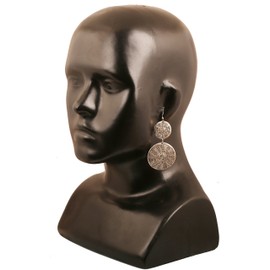 NEW! Touchstone Indian Bollywood Desire Finely Hand Finished Concentric Small Medium Baskets Weave Wire Pretty Look Designer Jewelry Round Shape Earrings In Silver Tone For Women