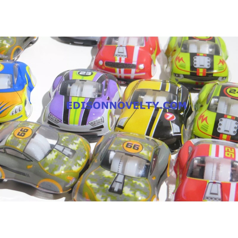 AA One Dozen Plastic Pullback Racers 1.75 Inches Long -