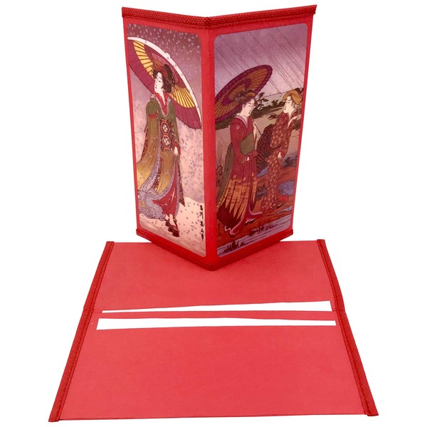 Set of 2 Japanese Rice Paper Wallet or Checkbook Cover