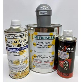 PMI Acrylic Enamel Single Stage Paint Kit (Gallon Kit, Brite Silver)