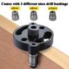 Mesee Dowel Drill Guide, Vertical Pocket Hole Jig Kit 3-Hole