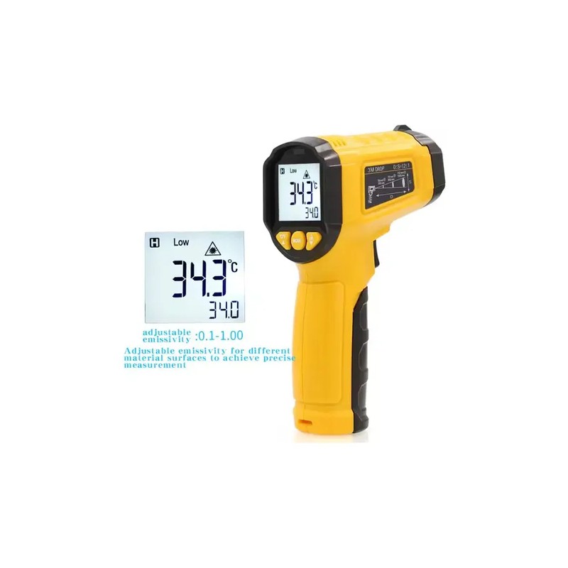Termómetro Digital Industrial Infrarojo Laser. (-50 -600 C)