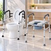 Adjustable Toilet Safety Rail for Bathroom Support – Freestanding Padded