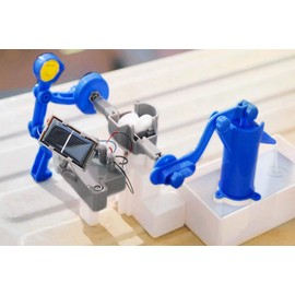 Green Science - Hybrid Solar Power Water Pump - Dual Power STEM Toys Educational Kit for Kids - Solar and Battery Operated Pumping System - Solar Robot - DIY Science Experiment Toy for Learning & Fun