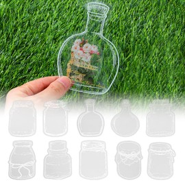 TIESOME 40PCS Transparent Dried Flower Bookmarks, Cute Clear Bookmarks Botanical Specimen DIY Books Maker Craft Kit Clear Floral Page Specimen for Pressed Clips Crafts