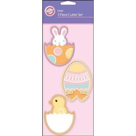 Egg, Bunny, Chick Cookie Cutters 3/Pkg W0977