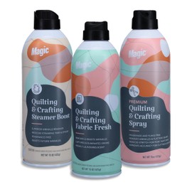 Magic Quilting & Crafting Fabric Care Bundle – Aerosol Spray, Steamer Boost, and Fabric Fresh Mist for Wrinkle-Free, Odor-Free Fabrics