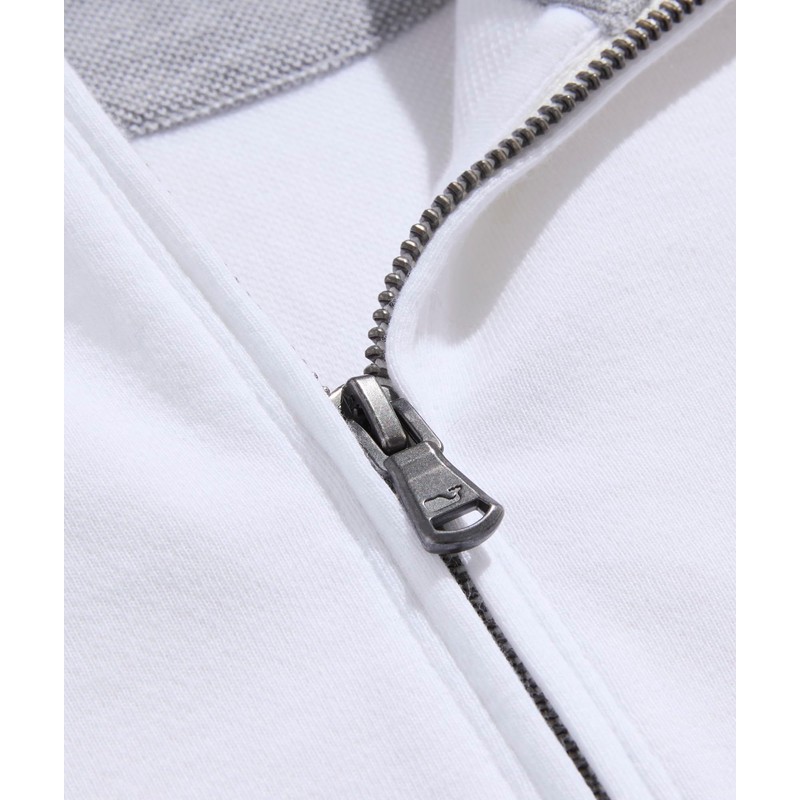 vineyard vines Men's Solid Saltwater Quarter-Zip, White Cap