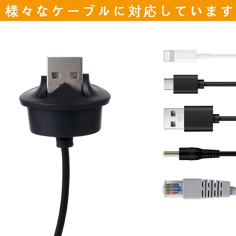 JooBsoso Desk Hole Cover (3pcs) 25mm Flexible Rubber Cable Cord