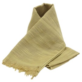 WKG Cotton Scarf, Made in Senshu, Made in Japan, Approx. 11.4 x 51.2 inches (29 x 130 cm), Stall, Towel Scarf, oatmeal