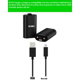 Vimstrom Kit Carga y Juega Compatible para Control X One S/X