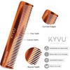 KYVU Handmade Cellulose Acetate Comb T4, 12.9 cm, FINE &