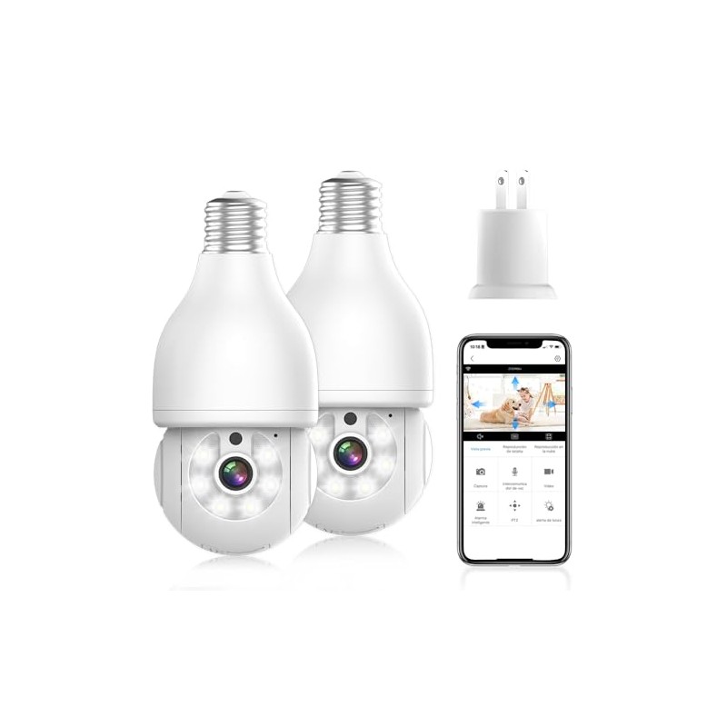 E T EASYTAO Q17 Cámara Foco WiFi 2MP 360° 2PCS