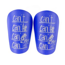 Zinueen Small Shin Pads for Football - Pack of 2 Mini Shin Pads, Protective Equipment for Men, Women, Children & Girls (Blue, 10 x 6 cm)