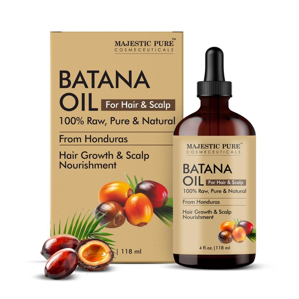 Majestic Pure Batana Oil for Hair & Scalp Nourishment, Strengthening,