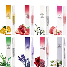 Revitalizing Cuticle Oil Pens - Set of 8 with Key Ingredients for Nails, Gel Manicure and Pedicure, Nail Art Enhancement (Mixed)