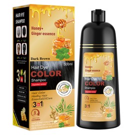 XYZCREATIVE Black Hair Dye Shampoo 3 in 1 for Women & Men 100% Gray Hair Coverage - Herbal Ingredients Natural Plant Hair Color - Hair Dye in Minutes 500ML