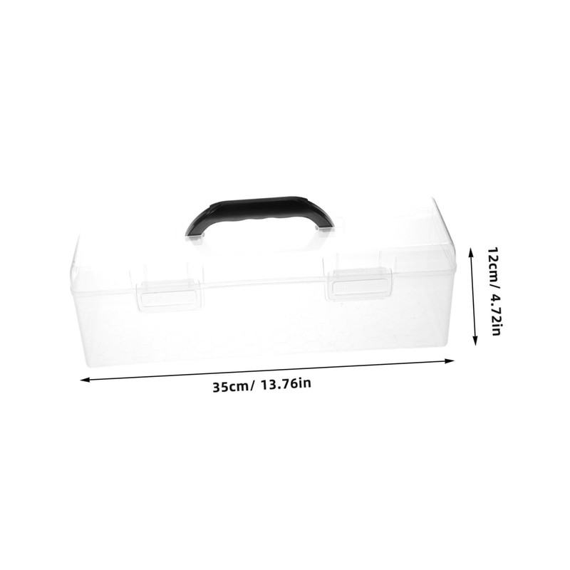 Tofficu Artist Paint Brush Storage Box Tool Organizer Plastic Storage