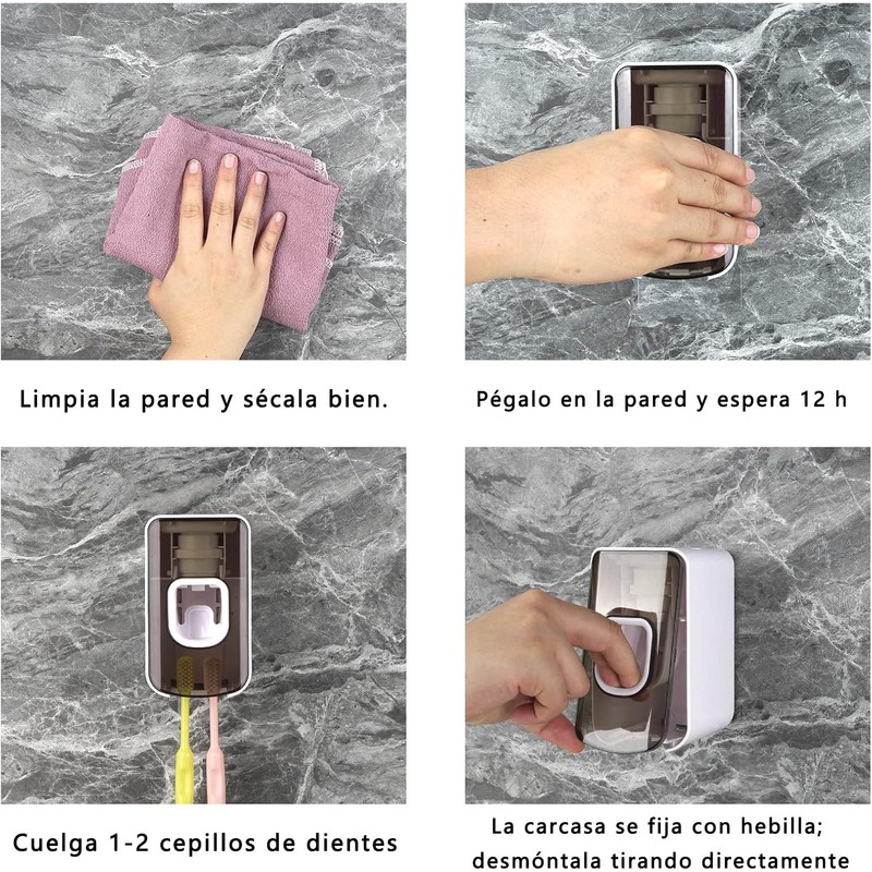 Toketa 2 Slot Porta Cepillo de Dientes para baño Wall
